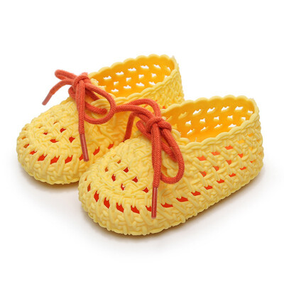 

Baby Soft Bottom Men And Women Baby Toddler Jelly Shoes Laces Hollow Sandals