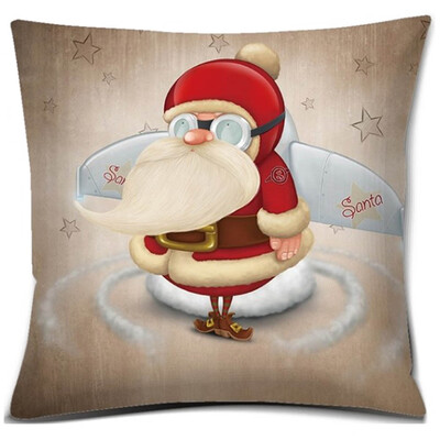 

Christmas Car Cotton Square Home Decorative Throw Pillowcase Cushion Cover