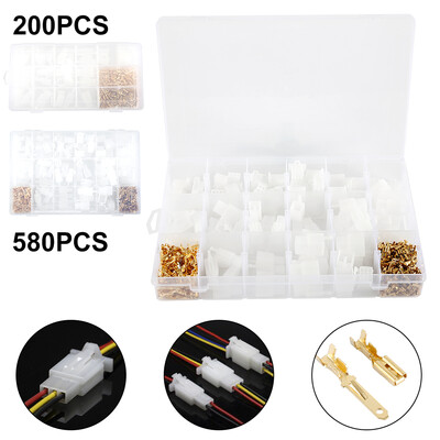 

200Pcs 28mm 3469 pin Automotive Electrical wire Connector Male Female cable terminal plug Kits Motorcycle ebike car Kit