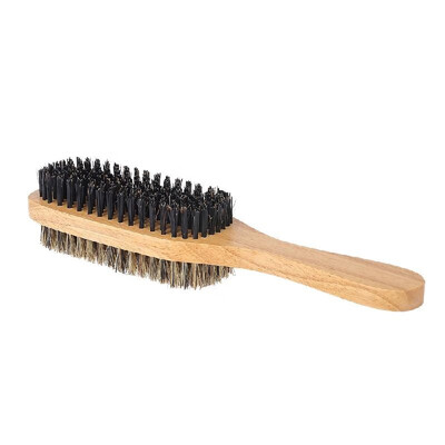 

Mens Beard Brush Double-sided Facial Hair Brush Shaving Comb Male Mustache Brush Solid Wood Handle Optional Size