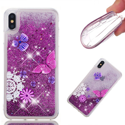 

Glitter Liquid Case for Iphone XXS Fashion Pattern Bling Rugged Shockproof Soft TPU Cover
