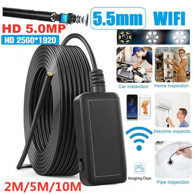 

Wireless Endoscope 25601920 WiFi Inspection Camera IP67 Waterproof Wireless Borescope Ear Scope Snake Inspection