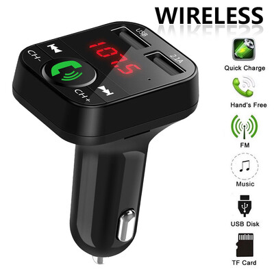 

Wireless Bluetooth Handsfree Car Kit FM Transmitter MP3 Player Dual USB Charger