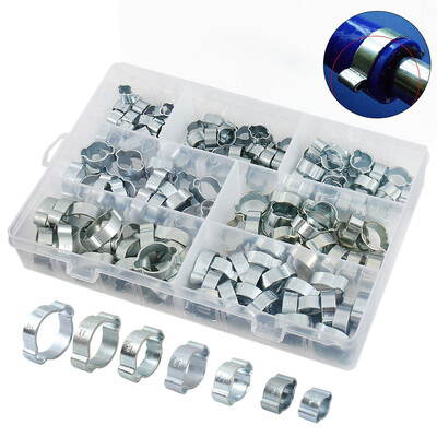 

140 PCS Double Ear O Clip Air Fuel Hose Petrol Pipe Tube Clamp 5-18MM