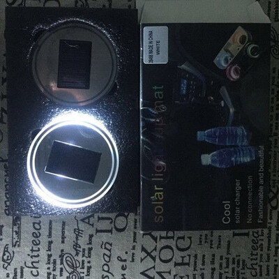 

5 Color Optional Cool Solar Led Light 68cm Cup Holder Pad Mat For Auto