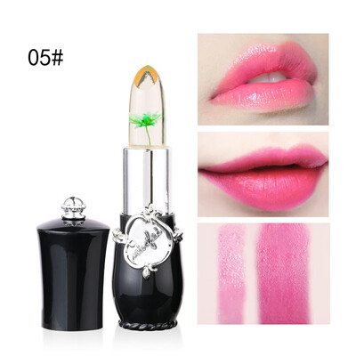 

6 Colors Waterproof Flower transparent Lipstick Nutritious Beauty Makeup Magic Temperature Color Change Crystal Jelly Lip stick