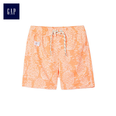 

GAP flagship store men&women cute printed elastic waist swim trunks 291538 orange 2YRS