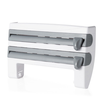 

Multifunctional Commodity Shelf Storage Box for Kitchen Cutter of Cling Film Wall Mounted Multi-layer Rack