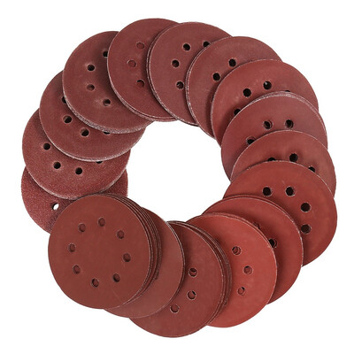 

80160 Pcs 5 Inch Sanding Disc Round Shape 8 Hole Mixed Grit Orbital Paper Punch Sheet