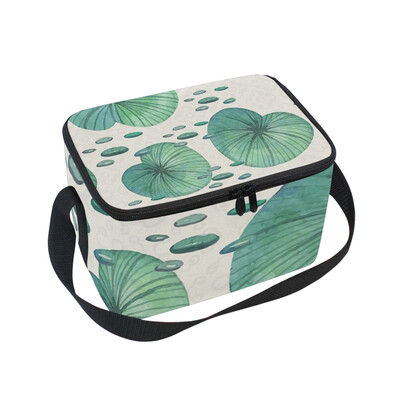 

ALAZA Insulated Lunch Box Lotus Leaf Lunch Bag for Men Women Portable Tote Bag Cooler Bag