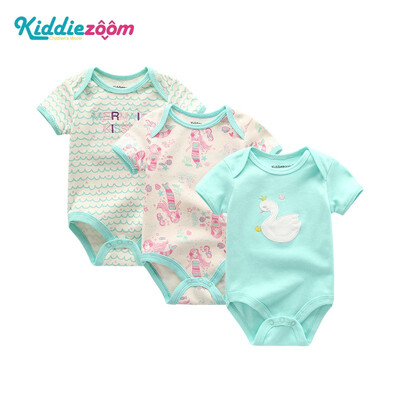

Baby Girls Clothes Bodysuits Newborn Unicorn Cotton Baby Boys Clothes Rompers Short Sleeve O-Neck Clothing Sets 0-12M 3PCSLot