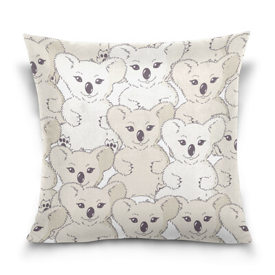 

ALAZA Throw Pillow Cover 16 X 16 inch Christmas Gift Cushion Cover with Koalas Printed Pillowcase
