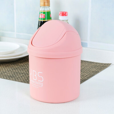 

NeillieN Waste Bins Trumpet Desktops Mini Creative Covered Kitchen Living Room Trash Can desktop garbage cleaning barrel