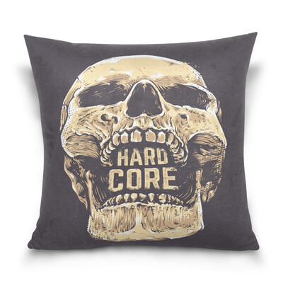 

ALAZA Throw Pillow Cover 16 X 16 inch Christmas Gift Cushion Cover with Core Skull Printed Pillowcase