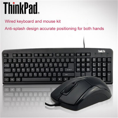 

Original Lenovo KM100 key mouse set ThinkPad waterproof office notebook desktop all-in-one home business games wired keyboard and