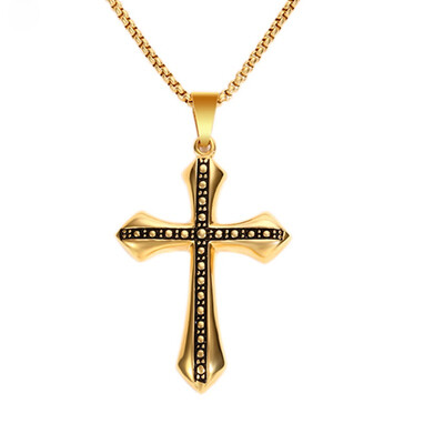 

Stainless Steel Cross Necklace For Men Woman Punk Cute Vintage Rock Hiphop LP0015