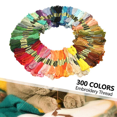 

8m branch polyester-cotton embroidery thread-polyester-cotton-300 colors-300 colors