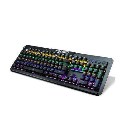 

HXSJ 2600 Gaming Keyboard Wired Mechanical Keyboard with 10 Kinds of Light Effect 104 keys