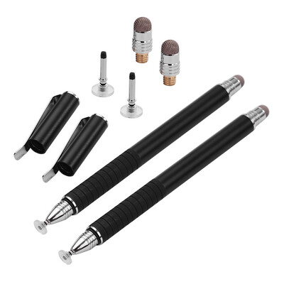 

2-in-1 Precision Stylus Pen with Clip&Conductive Head&Disc Tip Universal Touchscreen Pen for All Capacitive Touchscreens C