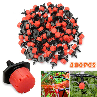 

100300Pcs Djustable Micro Drip Irrigation Watering Anti-clogging Emitter Dripper Red Garden Supplies