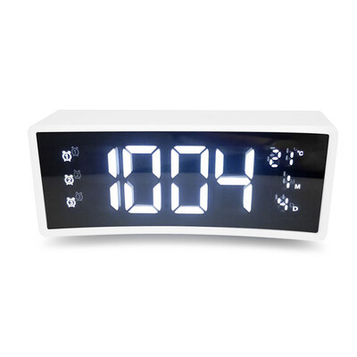 

3D Curved Surface Screen Floating LED Display Smart Alarm Electronic Clock