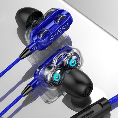 

The New In-ear Earphone Hot Style Private Mode Dual-action Coil Dual-speaker Smart Phone Earphone Wire Control Tuning