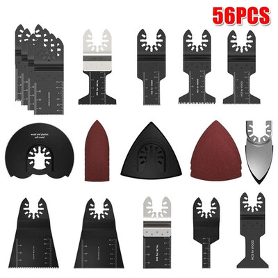 

1056PCS Oscillating Saw Blades High Carbon Steel Bi-metal Saw Blade Wood Mix Oscillating Multitool DIY Power Hand Tool