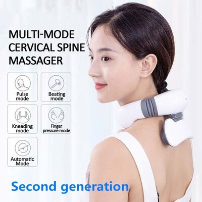

4D Smart Neck Massager Far Infrared Heating Pain Relief Digital Treatment Acupuncture Electric