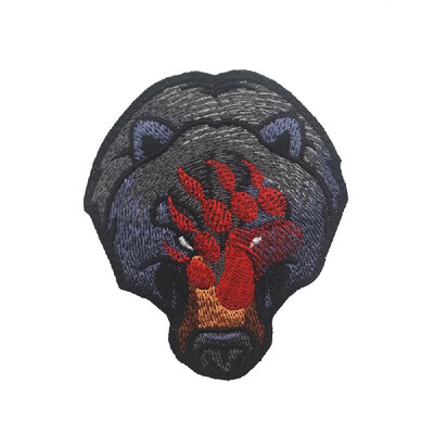 

Animal Armband Magic Sticker Tiger Wolf Bear Embroidered Patch Clothing Bag Decoration