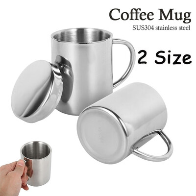 

Willstar Insulated Coffee Cup Durable Drinking Cup with Lid Stainless Steel Cup Lid Handle Cup Coffee Mug