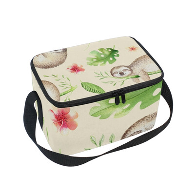 

ALAZA Lunch Box Insulated Baby Animals Sloth Lunch Bag Large Cooler Tote Bag for Men Women