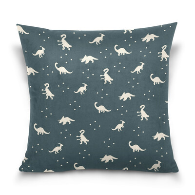 

ALAZA Throw Pillow Cover 16 X 16 inch Cushion Cover with Cartoon Dinosaur Printed Pillowcase