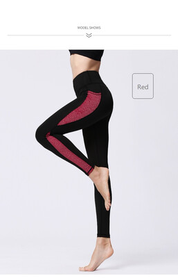 

High Waist Yoga Pants with Side Pockets Tummy Control Workout Running 4 Way Stretch Sports Leggings
