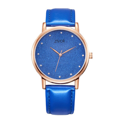 

ZIVOK Women Quartz Wrist Watch PU Leather Fashion Watch World Time Display for Couple with Gift Box