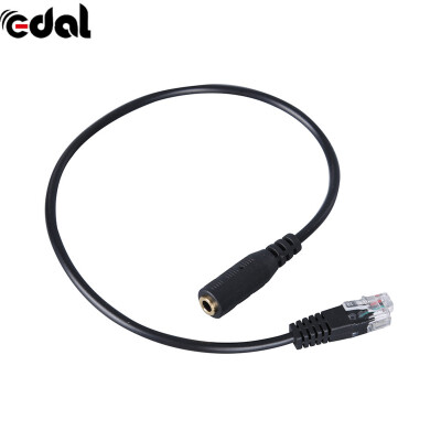 

1PC Phone Adapter - Smartphone 35mm to RJ9 Adapter Convertor Cable PC Computer Headset Telephone