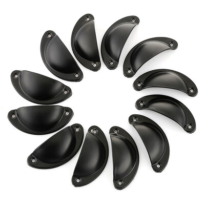 

6pcs12pcs Cupboard Cabinet Cup Drawer Furniture Antique Shell Pull Handle Screws
