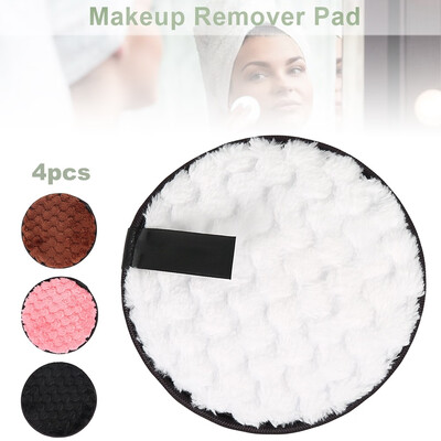 

Willstar 4PCS Microfiber Face Cleaner Makeup Remover Towel Plush Puff Cleansing Cloth Pads