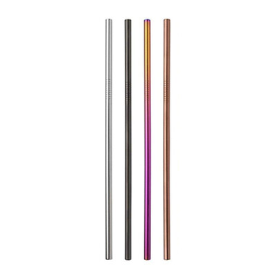 

Useful Reusable 304 Stainless Steel Straw Milk Tea Colorful Straws Party Drinking Accessories