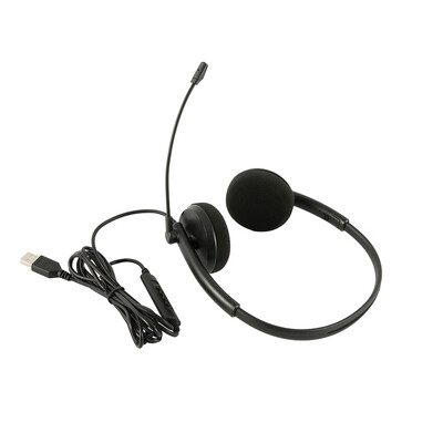 

1PC USB Noise Cancelling Microphone Headset Call Centre Office Telephone Corded