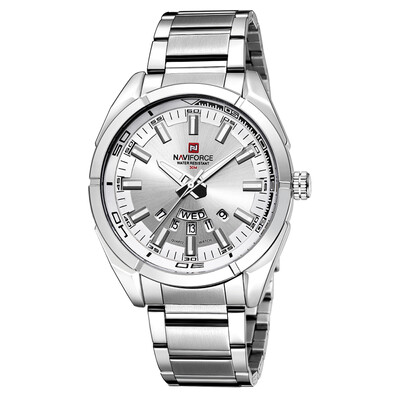 

NAVIFORCE 3ATM Water Resistant Analog Man Watch High Quality Stainless Steel Watchband Quartz Business Wristwatch with Date Week F