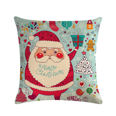 

1Pc Christmas Decorations for Xmas Pillowcase Santa Claus Pillow Cover Cushion Home Decor