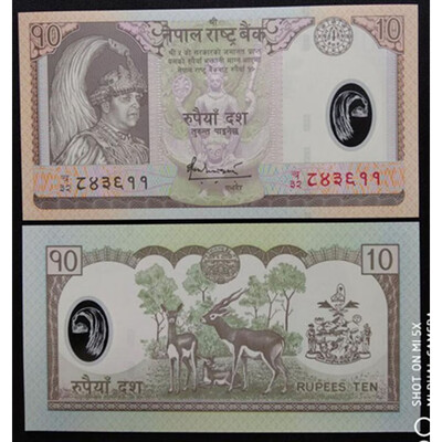 

Nepal Ten Ruppes Plastic Old Series Banknote
