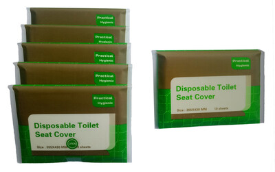 

Toilet Seat Covers Disposable Travel portable Travel Sanitary Eco-Friendly Bio-Degradable Paper