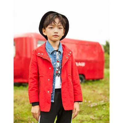

Gxg kids childrens counters new boys personality stitching jacket childrens jacket spring A17108448 red 110