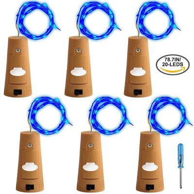 

Supli 6 Pack 12M 2M x 6 120led with Screwdriver A Bottle Lights Fairy String Lights Warm White