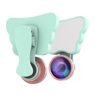 

Butterfly Fill Light RK28 Mini LED Selfie Flash Light 3 Effects With Macro Fisheye HD Wide Angles Lens For Mobile phones Tablet