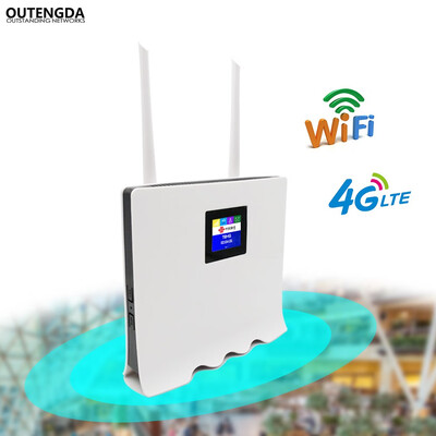 

4G WiFi Router 300Mbps Wireless Wi-Fi Mobile LTE3G4G Unlocked CPE Router with SIM Slot 4LAN Ports Support Multi Bands 32 Users