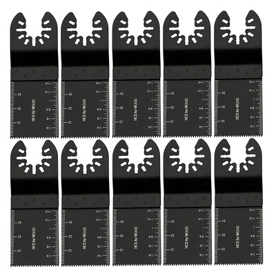 

10Pcs 34mm Carbon Steel Coarse Cutter Saw Blades Bi-metal Straight Wood Mix Oscillating Multitool Power Tool Kit