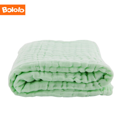 

Bologo baby gauze bath towel super soft absorbent newborn cotton towel autumn&winter thickening 6 layer hug is BL-8315 green