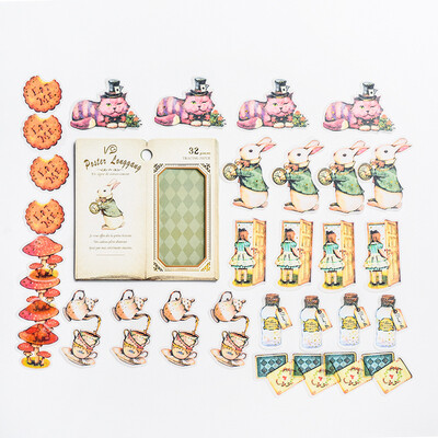 

Japanese Vintage Cat Cute Diary Journal Paper Flower Stickers Flakes Scrapbooking Stationery Teacher School Supplies